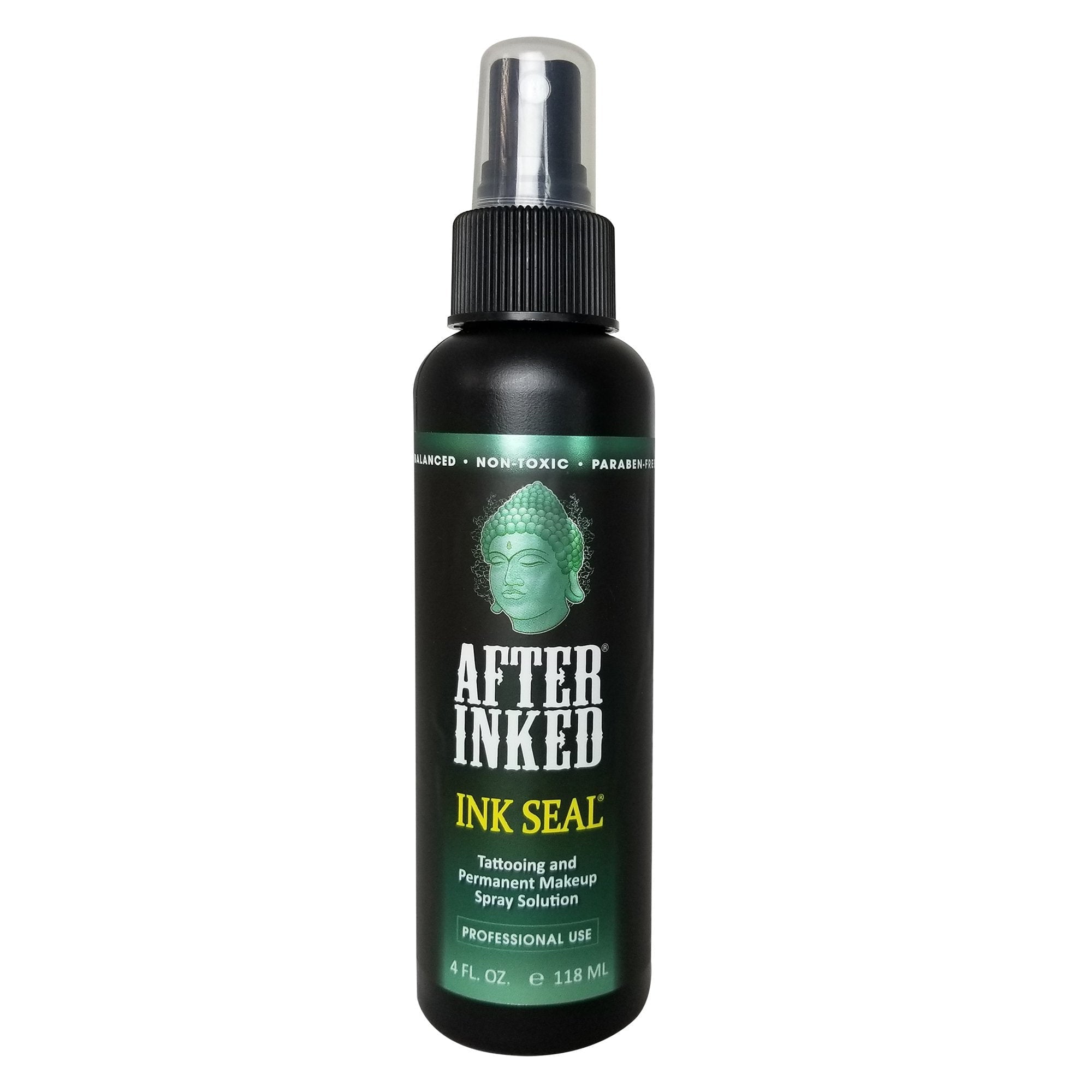 Ink Seal tattooing and permanent makeup spray solution for professional use, 4oz bottle