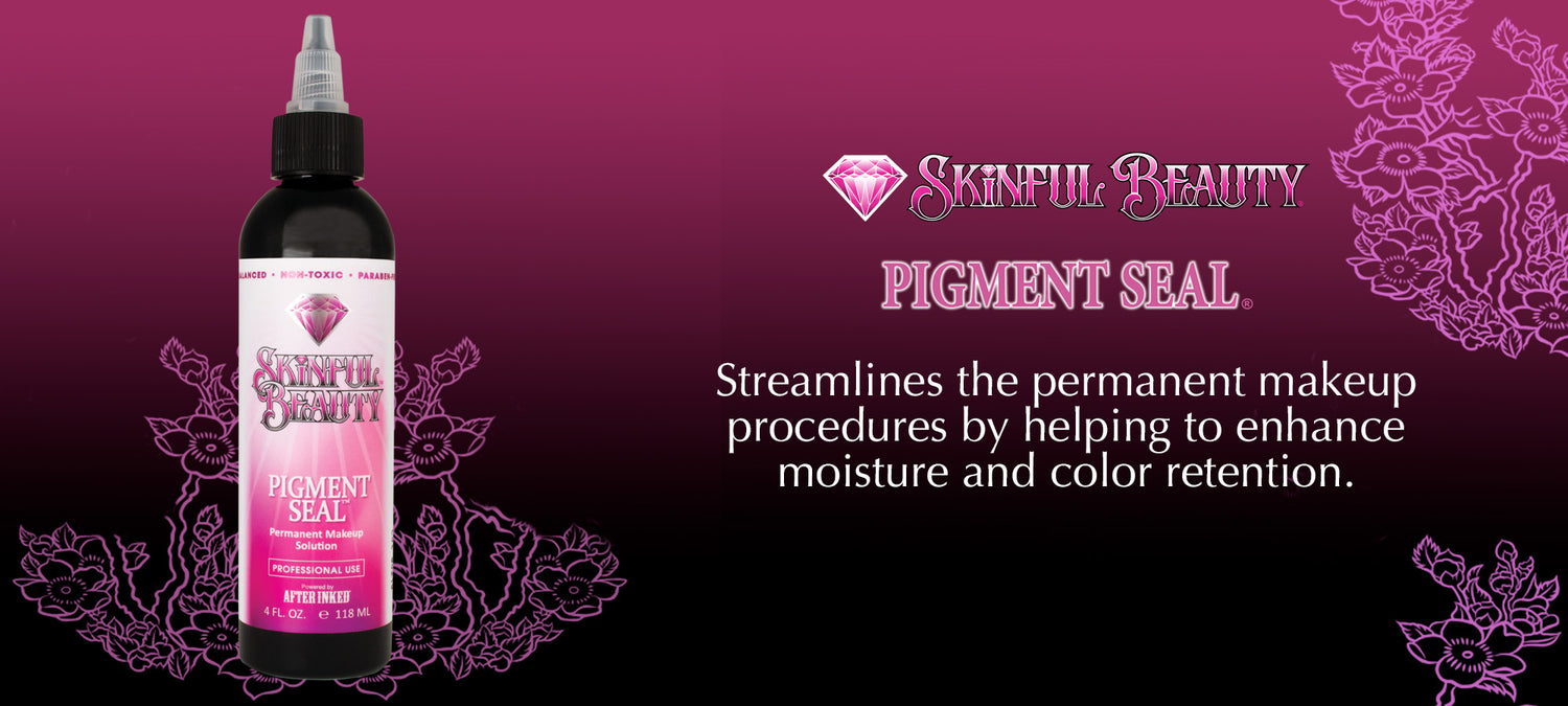 Pigment Seal permanent makeup solution. Streamlines the permanent makeup procedures by helping to enhance moisture and color retention