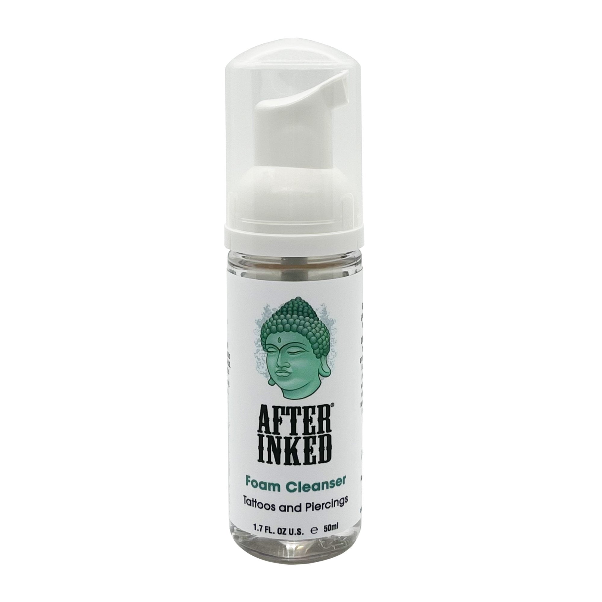 Tattoo aftercare and piercing aftercare foam cleanser, 1.7oz bottle