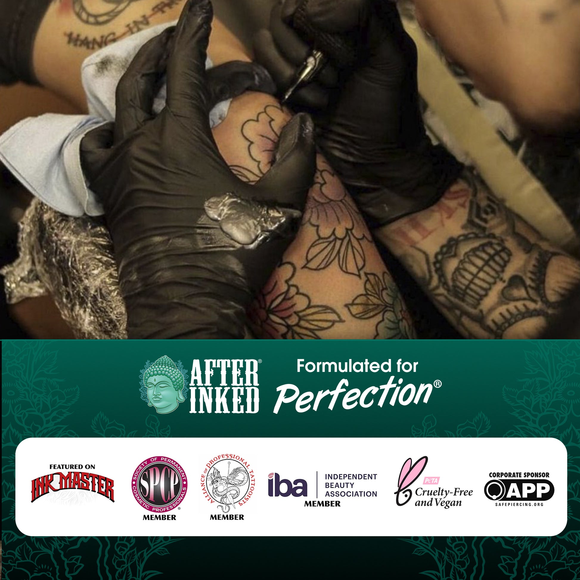 After Inked multipurpose Non-petroleum jelly. Petroleum-free, Formulated for Perfection.