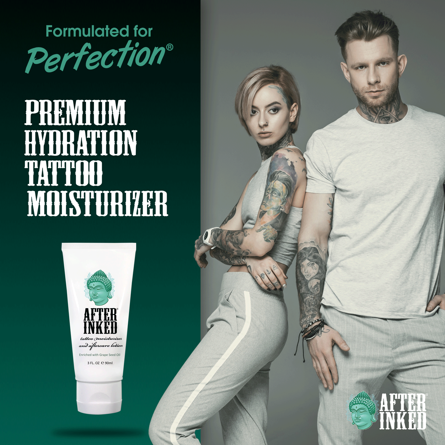 Premium hydration tattoo moisturizer and aftercare lotion